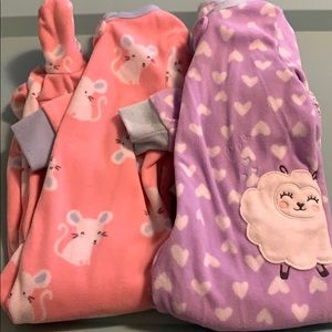 Lot Carter’s zip up Sleepers